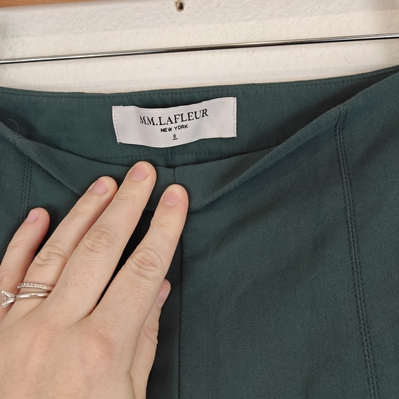 M.M. Lafleur The Foster Cigarette Pant - PowerStretch In Deep Sea Green Size 0 - Picture 13 of 16